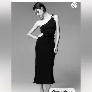 H&M - One Shoulder Bodycon Dress - Black - Small - Worn 1 Time